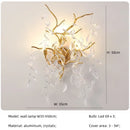 GobekUsa Crystal LED Pendant Lights Gold Dining Room Branch Chandelier