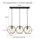 GobekUsa Industrial LED Hanging Pendant Light Fixture for Dining Room and Living Room