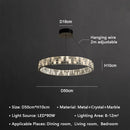 GobekUsa Crystal Lustre Circle Chandelier LED Lights - Modern Luxury Minimalism décor