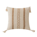 GobekUsa Boho Geometric Tassel Cushion Cover Cotton Linen Crochet Pillowcase