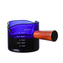 GobekUsa Glass Double Mouth Espresso Measuring Cup with Wooden Handle Scale Mug