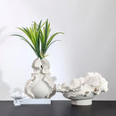 GobekUsa Ceramic Wavy Flower Vase - Home Decoration and Storage Organization