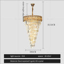GobekUsa Amber Crystal Chandelier for Living Room in French Light Luxury Style