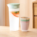 GobekUsa Large Capacity Cold Water Bottle for Lemon Tea, Half Transparent, Low Temperature Resistant