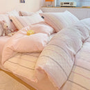 GobekUsa Cotton Jacquard Bedding Set - Single Double Queen King Size Bedclothes