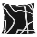 GobekUsa Geometric Line Embroidered Suede Pillowcase for Sofa Bed Living Room