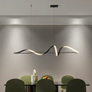 Modern Linear Acrylic Pendant Light in Gold or White