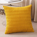 GobekUsa Corduroy Striped Pillow Cover 18x18 Inch Luxury Cushion Case for Living Room