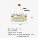 GobekUsa Crystal Pendant Chandelier Remote Control Dimmable LED Lighting