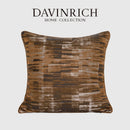GobekUsa Luxe Jacquard Cushion Covers - Brown Gold Coffee Color - 45x45cm