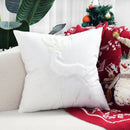 GobekUsa Christmas Patchwork MerryChristmas Cushion Cover Embroidered Velvet Home Decor