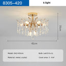 GobekUsa K9 Crystal Gold Chandelier Ceiling Light | Bedroom Home Decor LED Ceiling Lamp