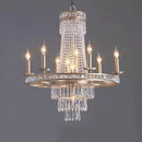 GobekUsa American Country Chandelier French Luxury Iron Crystal Lamp