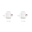 GobekUsa Glass Espresso Cups Set with Saucers, Handle, 110ml - Table Decor and More