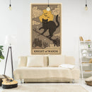 GobekUsa Cat Tapestry Wall Hanging Tarot Black White Psychedelic Love Star Home Decor
