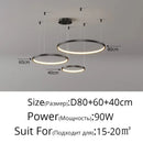 GobekUsa Acrylic LED Ring Pendant Light Modern Minimalist Art Decor Chandelier