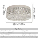 GobekUsa Crystal Ceiling Chandelier: Modern LED Round Pendant Lamp for Luxury Home Decor
