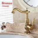 GobekUsa Antique Brass Basin Faucet with Single Handle Hot/Cold Mixer Taps Rotation AL-9966F