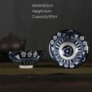 GobekUsa Blue and White Porcelain Hand-Painted Tea Cups - Set of 1