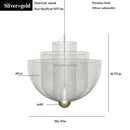 GobekUsa Geometric Iron Chandelier | Nordic Loft Pendant Light Fixture
