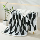 GobekUsa Geometric Lamb Wool Blanket: Soft Multi-Purpose Sofa Cover for Autumn Winter