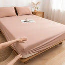 GobekUsa Cotton Fitted Sheet with Elastic Bands for Single Double King Queen Bed