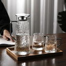 GobekUsa Gray Amber Water Pitcher with Handle: Large-capacity Heat-resistant Tea Pot & Juice Jug