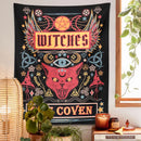 GobekUsa Cat Witchcraft Tapestry: Sun Moon Tarot Mushroom Divination for Home Decor