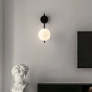 GobekUsa Gold LED Glass Ball Wall Lamp: American Style Aisle Sconce for Bedroom, Study, and Corridor