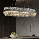 GobekUsa Crystal LED Chandelier: Luxury Living Room Pendant Light with Modern Design