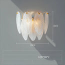 Feather Glass Gold Pendant Light