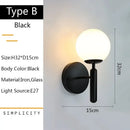 GobekUsa Glass Ball LED Wall Lamp for Bedroom and Living Room