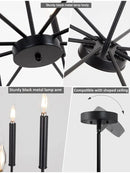 GobekUsa Industrial Retro Chandelier Lighting for Kitchen Dining Room with 8 Heads