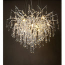GobekUsa Crystal Water Drop Branch Chandelier LED Lighting Fixture for Hall Living Room