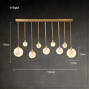 GobekUsa 2025 Art Deco Marble Golden Lustre LED Chandelier Lighting