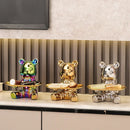 GobekUsa Bear Ornaments Key Trays Cosmetic Boxes Cartoon Figurines Desktop Decorations