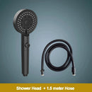 GobekUsa 5-Function Shower Head with Stop Button, 10cm Panel, Silicone Gel Holes
