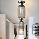GobekUsa Black Metal Cage Farmhouse Ceiling Light, E27 Base for Hallway, Porch, Bedroom