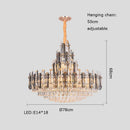 GobekUsa Dimmable Crystal Chandelier Lighting for Living Room