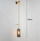 GobekUsa Gold Glass Wall Lamp: Post-modern E14 Industrial Sconce for Home Decor