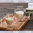 GobekUsa Heart Love Glass Coffee Mug Cup Set for Drinking Tea Juice Water Gift.