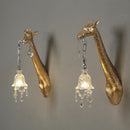 GobekUsa Giraffe Resin Wall Lamp Sconce Light for Bedside & Living Room Decor