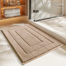 GobekUsa Geometric Flocked Bath Mat Thicken Super Absorbent Anti-slip Bathroom Rug.