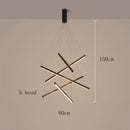 Modern Black Multi-Light LED Pendant Chandelier