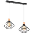GobekUsa Industrial Wood Ceiling Chandelier for Bedroom Cafe Bar Restaurant Decor