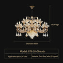GobekUsa Crystal Candle Chandelier for Home Living Room Dining Bedroom