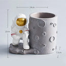GobekUsa Astronaut Cosmonaut Pen Holder Figurines for Home Office Desk Decoration