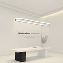 GobekUsa Gold Oval LED Chandelier Dimmable Dining Room Pendant Light Fixture