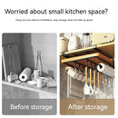 GobekUsa Kitchen Rack: Cupboard Paper Towel Rags Hanger with Hooks