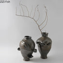 GobekUsa Abstract Art Ceramic Vase for Desk Decoration and Room Aesthetic